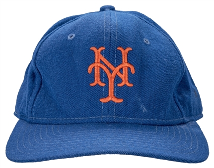 1988-89 Ron Darling New York Mets Game Used Cap (MEARS)